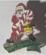 2010 Hard Rock Hotel Las Vegas Santa w/ Candy Cane Happy Holiday STAFF Pin - €8,72 EUR
