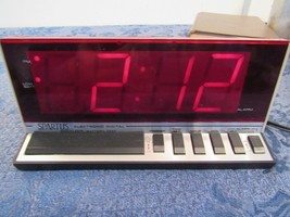 Vintage Spartus Large Jumbo Display Electronic Digital Alarm Clock Model 1150 - £11.87 GBP