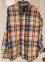 Panhandle Slim Vintage Button Up Western Shirt Red White Blue Plaid Mens Sz ML - £13.18 GBP