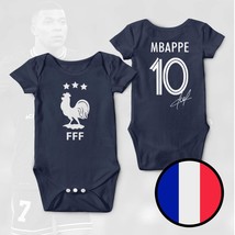 France Mbappe Champions 3 Stars FIFA World Cup Qatar 2022 Navy Baby Bodysuit  - £21.49 GBP