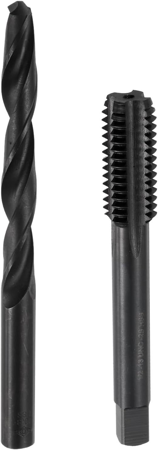 Uxcell Tap &amp; Drill Bit Set, 1Pcs 1/2-13 Unc Straight Flute Thread Taps A... - $30.96