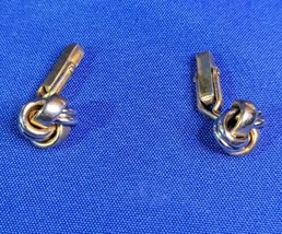 Swank Cufflinks Double Knot Two Toned Gold Silver Vintage - £18.83 GBP