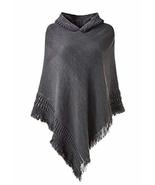 Women Autumn Poncho with Tassels Knitted Shawl Scarf Fringed Wrap Sweate... - £18.67 GBP
