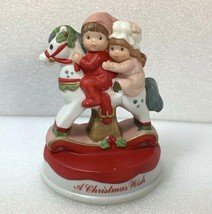 1983 A Christmas Wish, Wallace Berrie &amp; Company 4.5&quot; Ceramic Figurine, Taiwan - $14.95