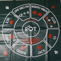 Vintage Tripoley Vinyl Game Mat Only 25&quot; Michigan Rummy Hearts Poker Cad... - $17.81
