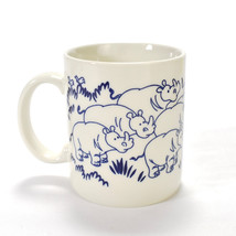 Papel Viva La Difference Unicorn Rhinoceros Rhino Coffee Mug Cup 10oz - $26.72