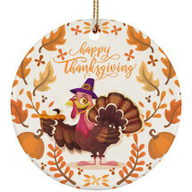 Thanksgiving Turkey Ornament Cute Wild Turkey Smile With Autumn Ornaments Gift - £11.64 GBP