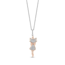 1/10 CTTW The Aristocats Diamond Necklace In Silver | Disney Treasures Necklace - £106.31 GBP