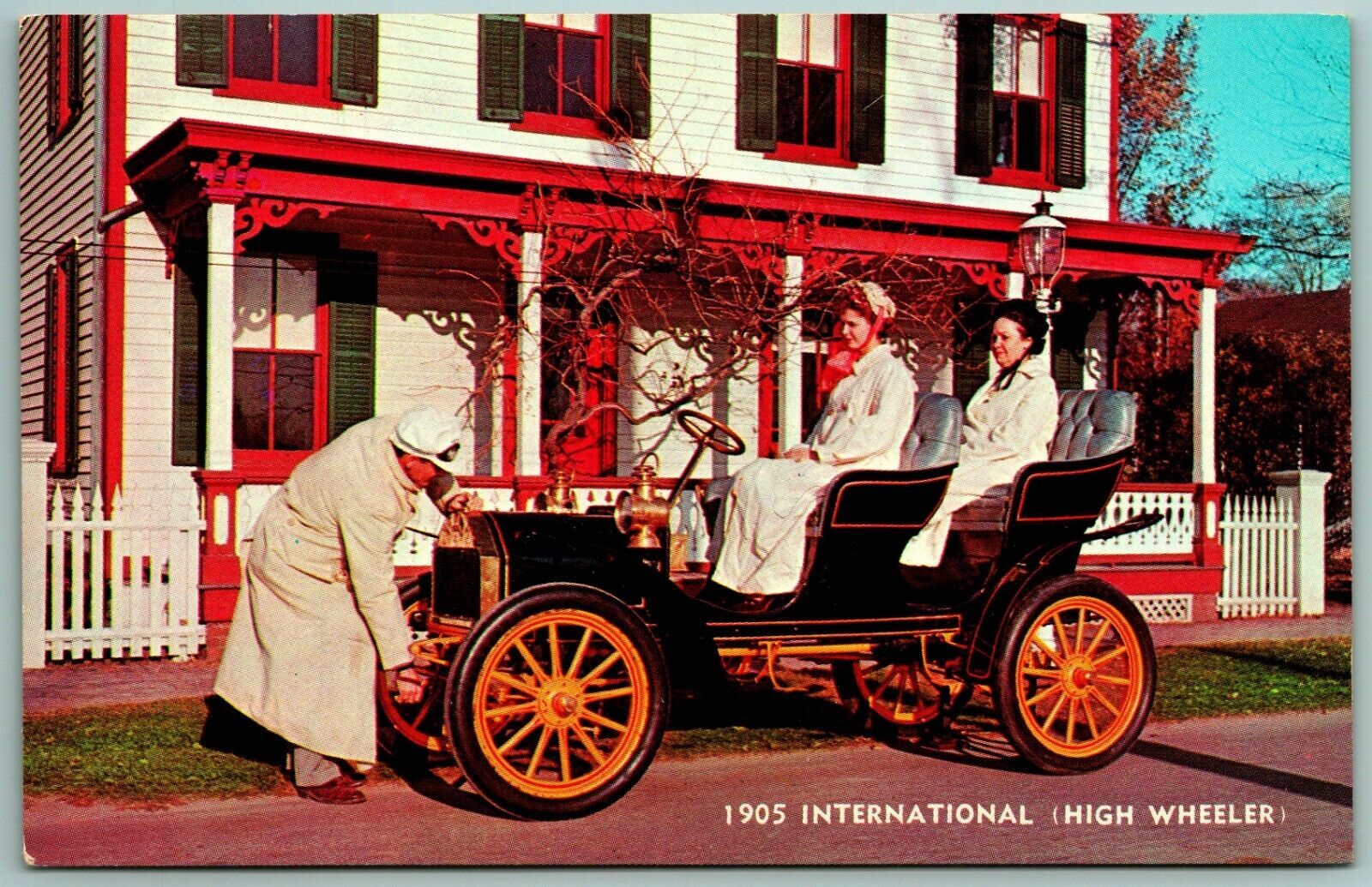 Primary image for 1905 International High Wheeler Automobile UNP Unused Chrome Postcard G6