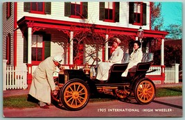1905 International High Wheeler Automobile UNP Unused Chrome Postcard G6 - $2.92