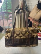 B931 - Preloved Vintage Coach Billabong 72K Duffle/Satchel Bag in Signat... - $2,210.79 MXN