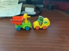 Sesame Street Playskool Die Cast Cars Oscar The Grouch &amp; Big Bird Toys 1982 - £9.48 GBP