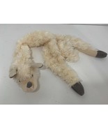 llama alpaca hide sqeaky plush dog toy stuffed animal white gray 2 squea... - $10.39