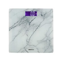 Wide, Sturdy, Sleek Glass Scale With A 395-Pound Capacity. Marble Digita... - £26.34 GBP