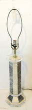 Vintage Maitland-Smith Octagon Lucite and Marbled Look Table Lamp  - £275.84 GBP