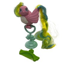 FairyTails Downey Tails Hasbro Vintage Bird MLP 1980s Toy w Perch &amp; Comb - £49.87 GBP