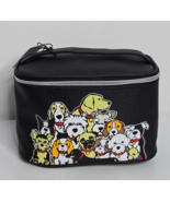 Marc Tetro Dog Family Black Cosmetic Travel Makeup Bag Tote NEW All My Dogs - $29.99