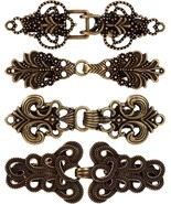 Vintage Look Brooch Sweater Clips 4 Pcs Art Deco Retro Cardigan Clip Zin... - $19.75