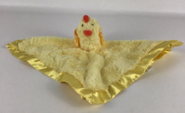 Cloud Island Chicken Plush Lovey Satin Trim Security Blanket Yellow Crinkle Toy - £15.65 GBP