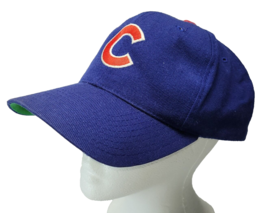 VTG American Needle tag ~ Chicago Cubs Logo Trucker Hat Blue White Used - £11.54 GBP