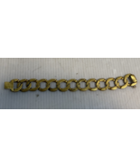 Vintage Mexico Chunky Gold-tone Link Bracelet 7&quot; - $26.59 CAD