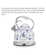 Laura Ashley Elveden White 2.5 Quarts, 3L Stove Top Kettle  - $81.12 CAD