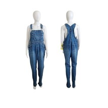 Vintage 90s London London Bibbed Overalls Women Denim Split Hem Bootcut ... - $2,196.38 MXN