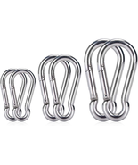 6PCS Spring Snap Hooks Carabiner- 304 Premium Stainless Steel Heavy Duty... - $12.85