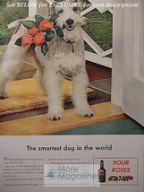 Rare 1943 Esquire Advertisement Ad Four Roses Whiskey Terrier Wwii Era - £3.41 GBP