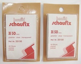 Hawid Schaufix Clear Stamp Mounts 31/50 Two Packs of 40 Large Eisenhower (m11) - $3.71