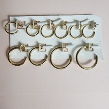 Set of 5 H&amp;M Simple Gold Toned Hoop Earrings Gold Hoops - £6.17 GBP