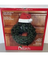 Peter Pine Talking Singing Christmas Wreath Eyes Blink Mouth Moves Hat 1... - £45.70 GBP