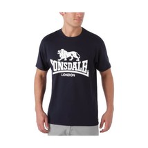 Lonsdale Men&#39;s Logo T-Shirt - Navy, Medium  - $32.00