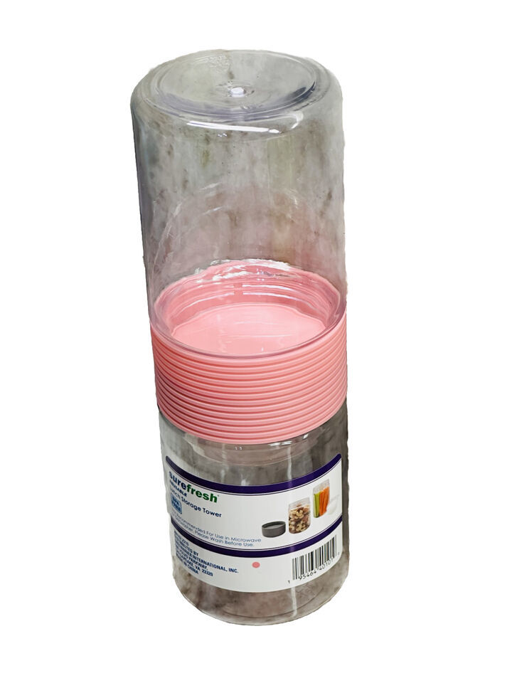 Sure Fresh Reusable Lunch Storage Tower BPA Free/No Micro No Dishwasher 8.5”