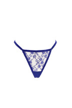 AGENT PROVOCATEUR Donne Slip Intima Pizzo Elegante Trasparente Blu Taglia S - $60.17