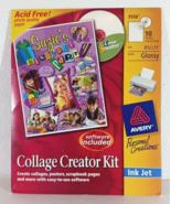 AVERY COLLAGE CREATOR KIT 3556 10 Glossy Sheet Ink Jet Printer Software ... - $11.39