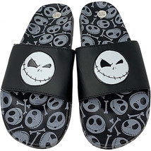 Nightmare Before Christmas Jack Skellington Logo Slides Sandals Black - $28.98