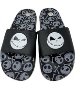 Nightmare Before Christmas Jack Skellington Logo Slides Sandals Black - £22.63 GBP