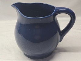 Large Dark Blue Pitcher By Ambrosia - Pottery Made in Portugal Country R... - $19.78