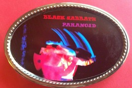 Black Sabbath &quot;Paranoid&quot; Album Cover Rock Epoxy Photo Music Belt Buckle -NEW! - £13.19 GBP