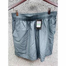 Mens Under Armour Shorts Athletic Elastic Waist Drawstring Pocket Gray Size L - £21.52 GBP