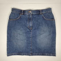Womens ANN TAYLOR SPECIAL EDITION JEANS Cotton Blue Jean Skirt Size 10 N... - $22.96
