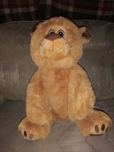 The Bear Factory Teddy Bear Plush 13" Brown Hook & Loop Back 2001 Stuffed Animal - $22.76
