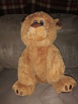 The Bear Factory Teddy Bear Plush 13&quot; Brown Hook &amp; Loop Back 2001 Stuffe... - £18.19 GBP