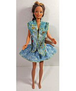 Vintage Barbie Doll Clothing Outfit Mattel Skirt Vest Denim Look Patriot... - $7.99