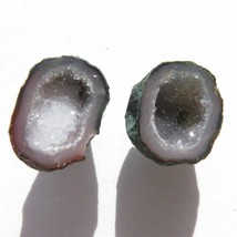 Tabasco - Tiny Mexican Baby Geode  Polished Halves for Jewelry * Display TAB576 - £14.50 GBP
