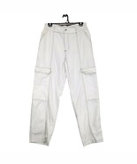 ASOS Design Womens 8 Ecru Denim Seam Detail Cargo Pants Elastic Waist St... - €24,29 EUR