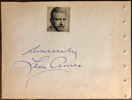 LEON AMES &amp; GERTRUDE NIESEN Dual AUTOGRAPHED SIGNED 1950s VINTAGE ALBUM ... - $938.36 MXN