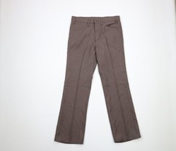 Vintage 90s Levis Mens Size 33x30 Wide Leg Knit Flat Front Chino Pants Brown - $108.85