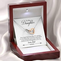 to My Daughter Never Forget Inseparable Love Pendant 18k Rose Gold Finish Neckla - £51.38 GBP